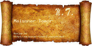 Meissner Tomor névjegykártya
